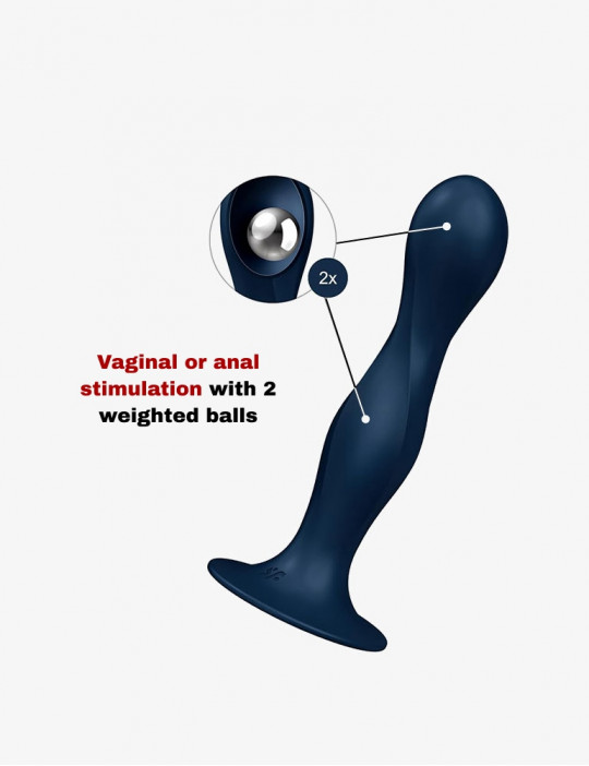 Dark Blue Double Ball-R Dildo