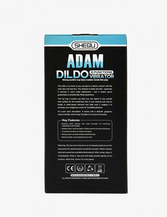 8" Shequ Dildo Vibrator Adam