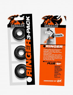 Cock Rings Flex TPR - Pack of 3 - Oxballs - Black