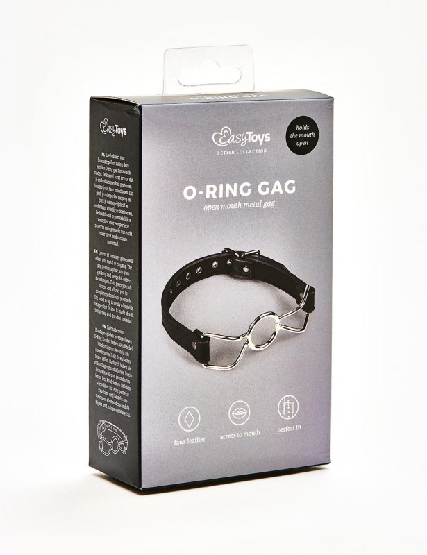 Leather and Metal Ring Gag BDSM from easy toys front packaging Leather and Metal Ring Gag BDSM from easy toys front packaging
