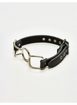 Leather and Metal Ring Gag BDSM from easy toys