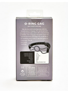 Leather and Metal Ring Gag BDSM from easy toys packaging