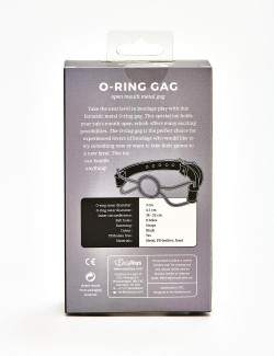 Leather and Metal Ring Gag BDSM from easy toys packaging