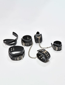 Bondage Cuffs Collar & Leash All-In Kit from MOI