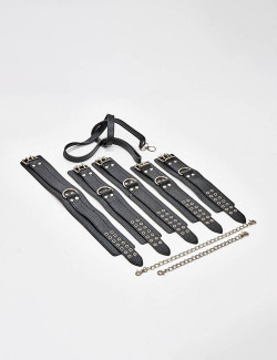 Bondage Cuffs Collar & Leash All-In Kit from MOI