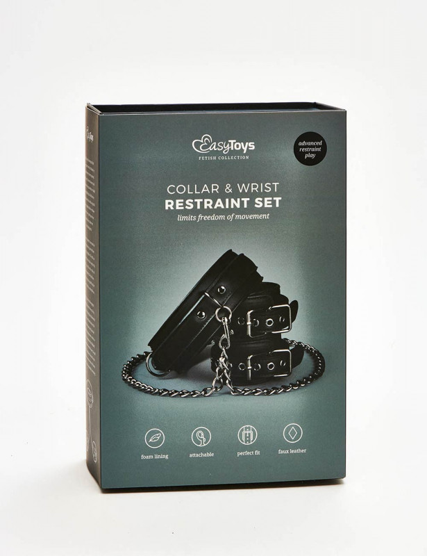 Handcuffs & Collar BDSM EasyToys front packaging Handcuffs & Collar BDSM EasyToys front packaging