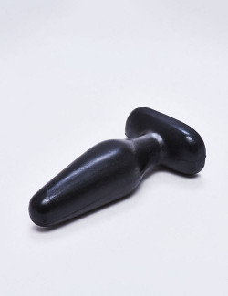 Black cone-shaped anal plug 13.5 cm