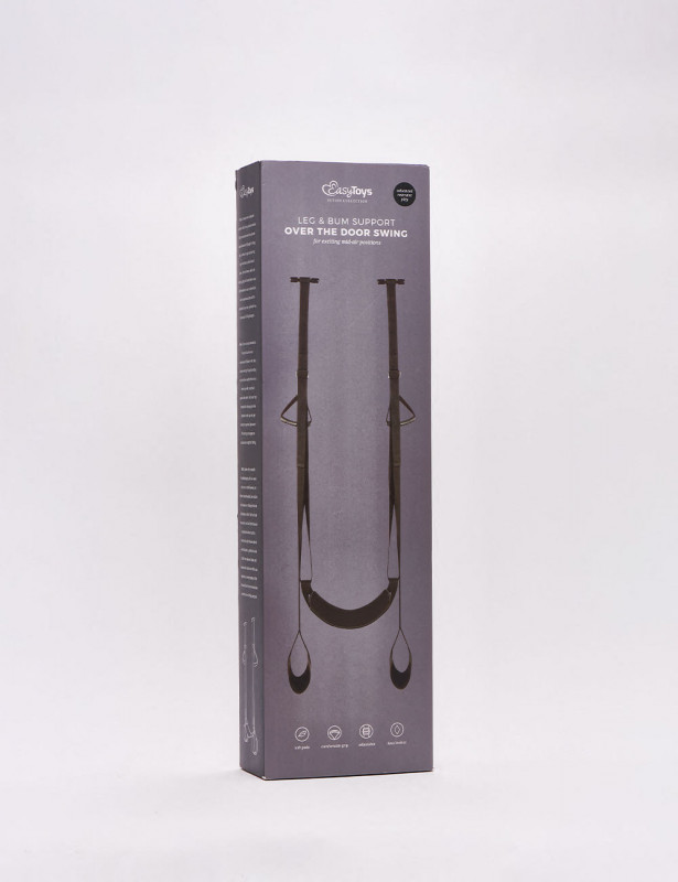 Black Cotton & Leather Sling from EasyToys packaging Black Cotton & Leather Sling from EasyToys packaging