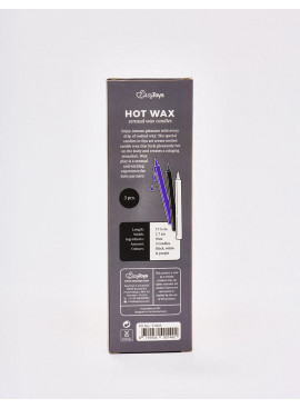 Set of 3 SM Candles Sensual Hot Wax back packaging