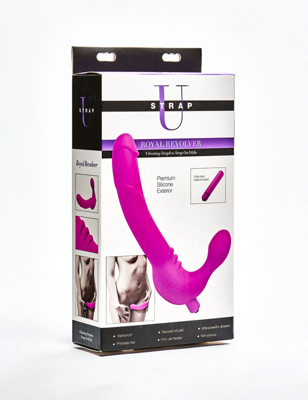 Vibrating Strapless silicone strap on Dildo Strap U Royal revolver packaging Vibrating Strapless silicone strap on Dildo Strap U Royal revolver packaging