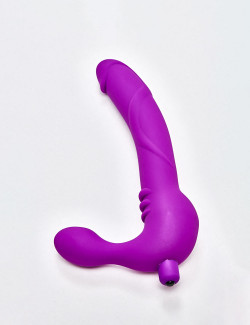 Vibrating Strapless silicone strap on Dildo Strap U Royal revolver Pink