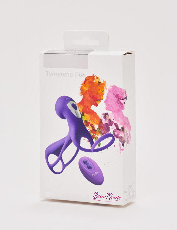 Cock Ring & Vibrator Twosome Fun from BeauMents packaging Cock Ring & Vibrator Twosome Fun from BeauMents packaging