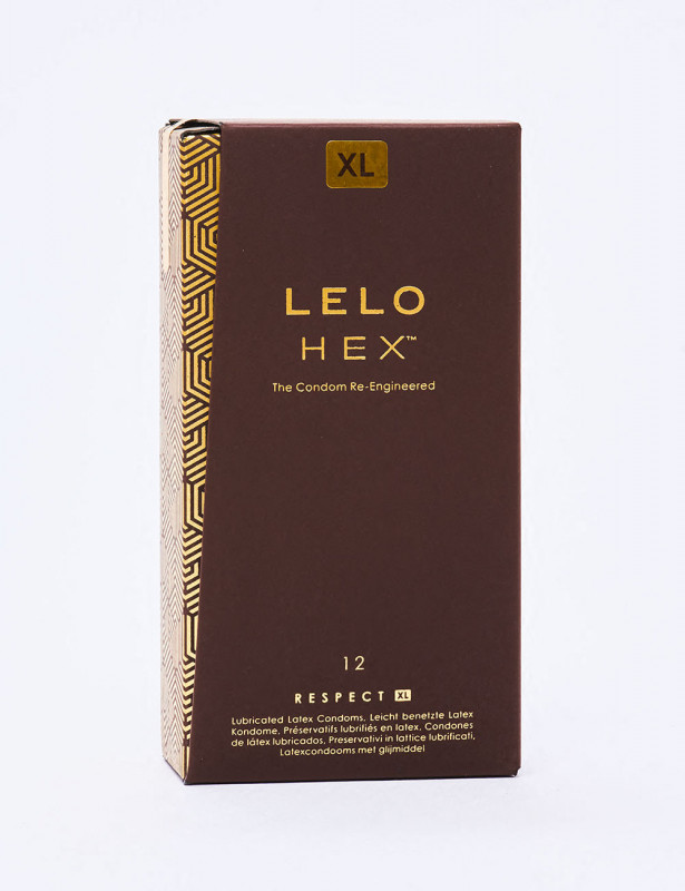 Box of 12 Respect XL Condoms Ultra Thin from Lelo Hex