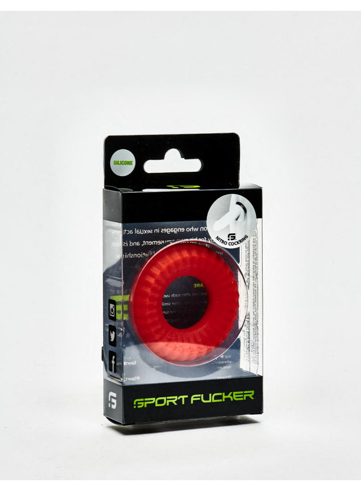 Silicone Cock Ring Sport Fucker Nitro Red packaging