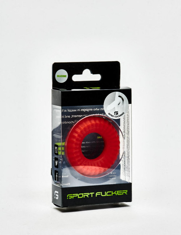 Silicone Cock Ring Sport Fucker Nitro Red packaging