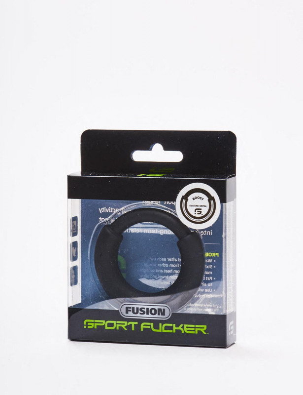 Packaging Fusion Boost Black Silicone Cock Ring Size L from Sport Fucker Packaging Fusion Boost Black Silicone Cock Ring Size L from Sport Fucker