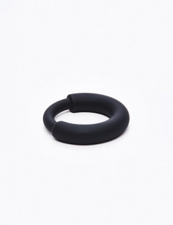 Fusion Boost Black Silicone Cock Ring Size L from Sport Fucker