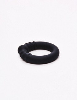 Fusion Holeshot Black Silicone Cock Ring Size XL