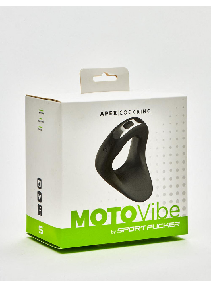Vibrating Silicone Cock Ring MotoVibe Apex packaging from Sport Fucker