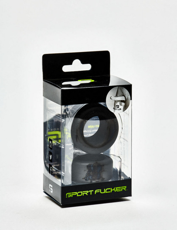 Set of 2 Black Silicone Cock Ring Nutt job from Sport Fucker Packaging Set of 2 Black Silicone Cock Ring Nutt job from Sport Fucker Packaging