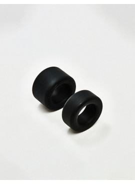 Set of 2 Black Silicone Cock Ring Nutt job