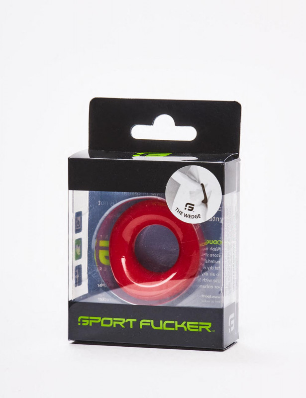 The Wedge Red TPR Cock Rings from Sport Fucker packaging The Wedge Red TPR Cock Rings from Sport Fucker packaging