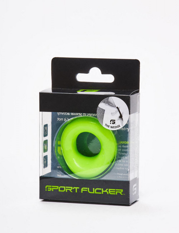 The Wedge Green TPR Cock Rings from Sport Fucker packaging The Wedge Green TPR Cock Rings from Sport Fucker packaging