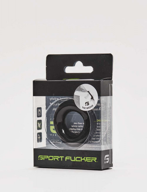 The Wedge Black Silicone&TPR Cock Rings from Sport Fucker packaging The Wedge Black Silicone&TPR Cock Rings from Sport Fucker packaging