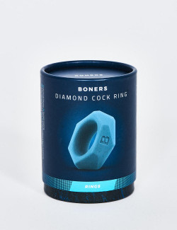 Packaging Diamond-shaped silicone cock ring from Boners