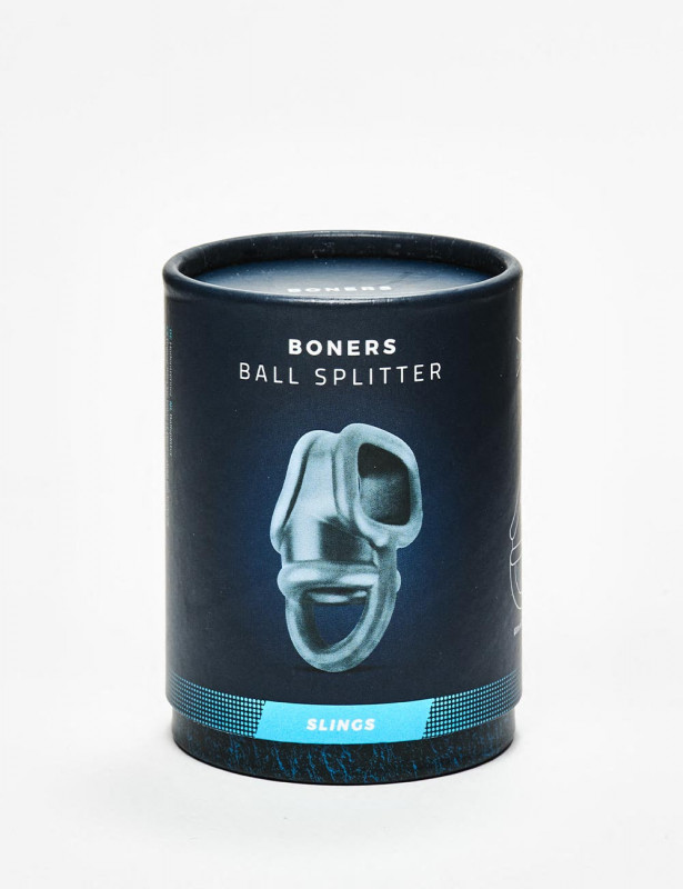 Grey Silicone Cock Ring Boners Ball Splitter packaging Grey Silicone Cock Ring Boners Ball Splitter packaging