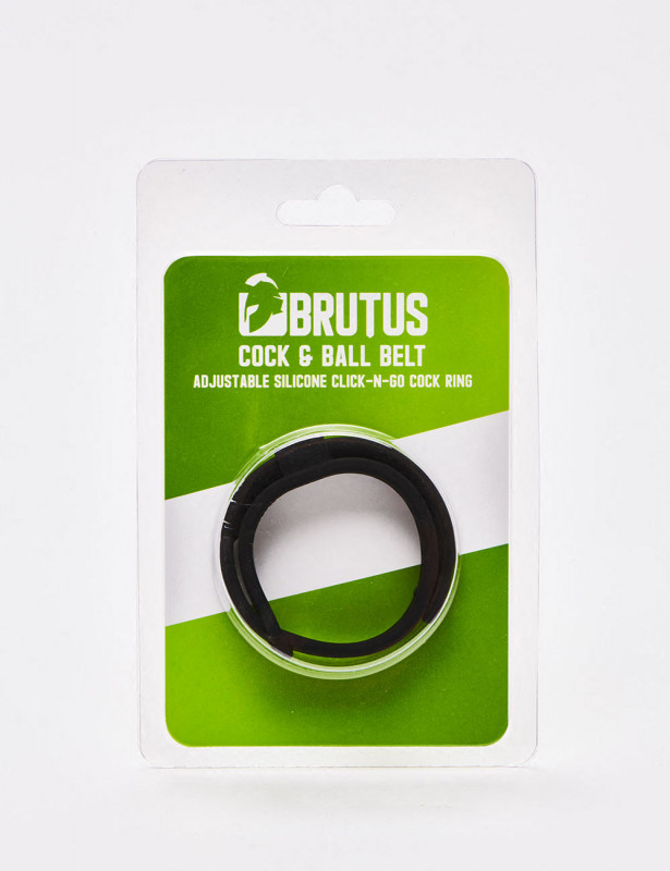 Black Silicone Cock & ball belt Brutus packaging Black Silicone Cock & ball belt Brutus packaging
