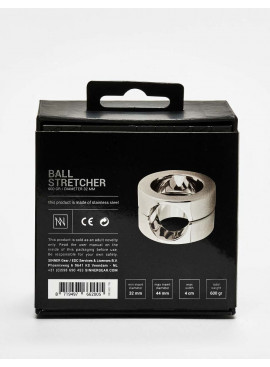Stainless steel Ball Stretcher Sinner Gear 600 gr / 32 mm back packaging