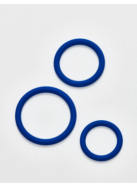 Set of 3 Blue Silicone Cock Ring from Easy Toys