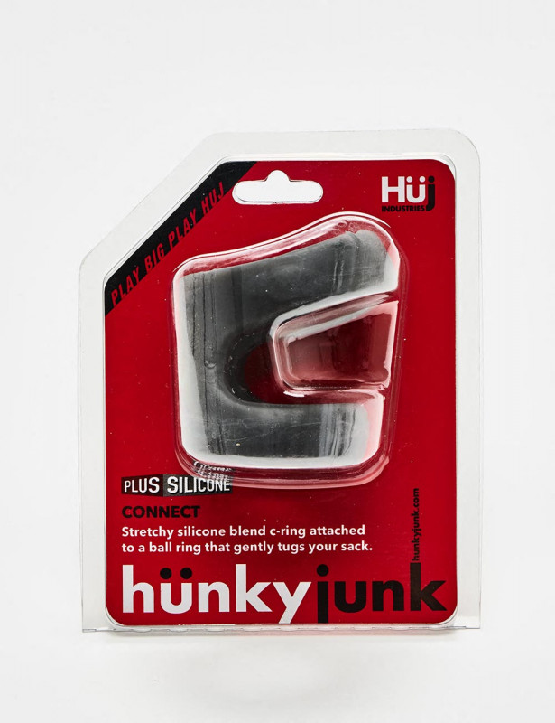 Connect Grey Silicone Cock Ring from Hunkyjunk packaging Connect Grey Silicone Cock Ring from Hunkyjunk packaging