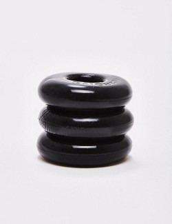 Pack of 3 black Cock Rings Flex TPR