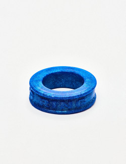 Blue Silicone Cock Ring Pig Ring from Oxballs