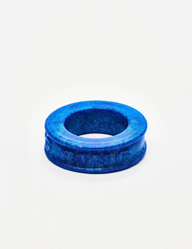 Blue Silicone Cock Ring Pig Ring from Oxballs