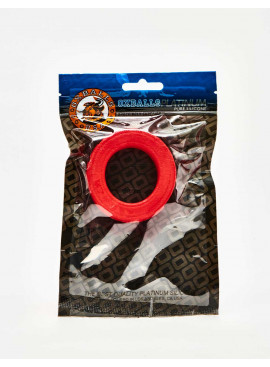 Red Silicone Cock Ring Pig Ring from Oxballs packaging