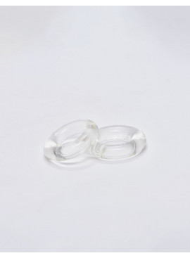 Pack of 2 transparent silicone cock ring