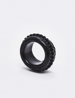 Size M Black Silicone Cock Ring