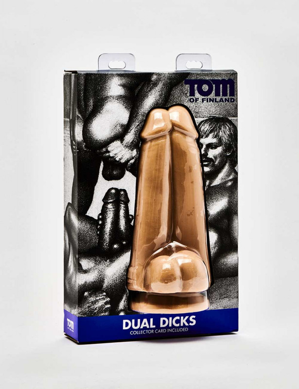 Double dildo from Tom Of Finland packaging Double dildo from Tom Of Finland packaging