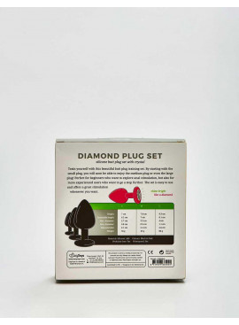 Set of 3 Diamond Butt Plug Packaging