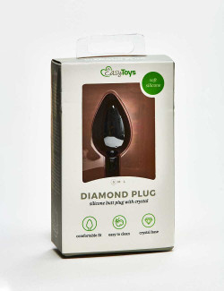 Diamond silicone Butt Plug front packaging