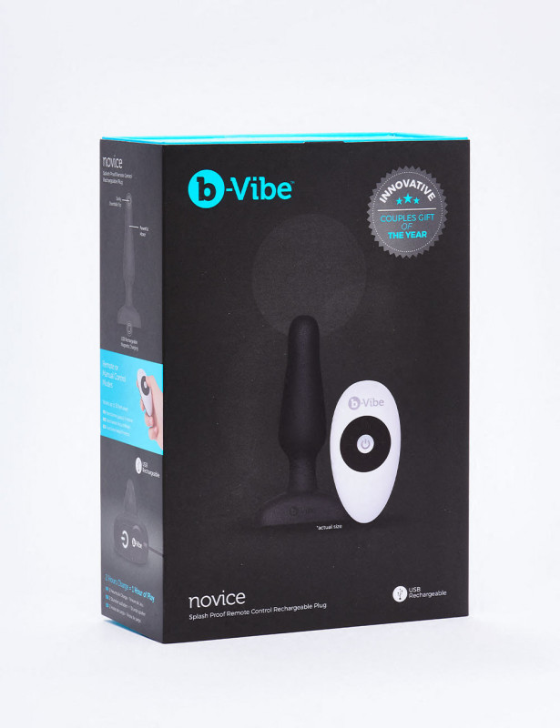 Vibrating butt plug b-vibe Novice front packaging Vibrating butt plug b-vibe Novice front packaging