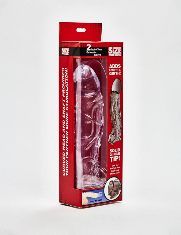 Extender Sleeve front packaging from Size Matters Extender Sleeve front packaging from Size Matters