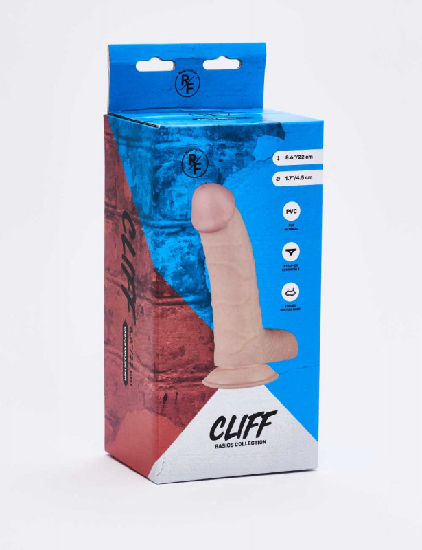 Realistic XL dildo Cliff front packaging Realistic XL dildo Cliff front packaging