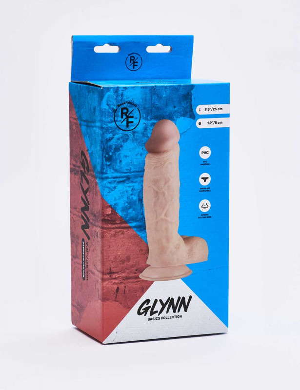 Realistic XL dildo Glynn front packaging Realistic XL dildo Glynn front packaging