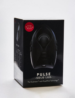 Vibrating Masturbator Pulse solo lux from Hot Octopuss packaging