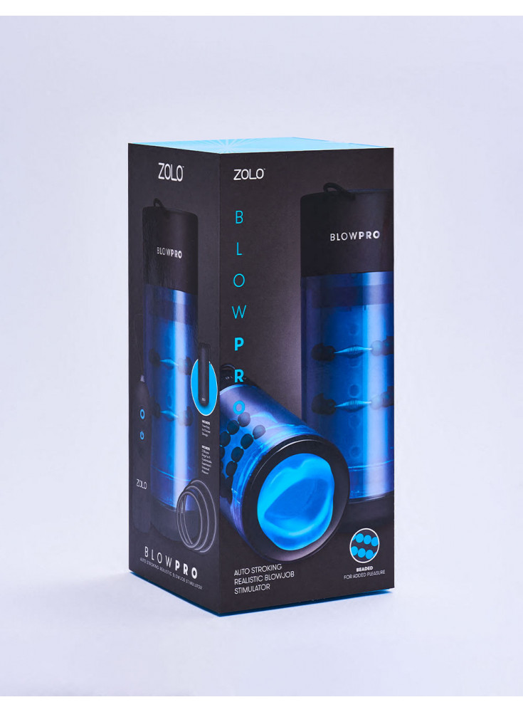 Vibrating Masturbator Blowpro from Zolo side packaging