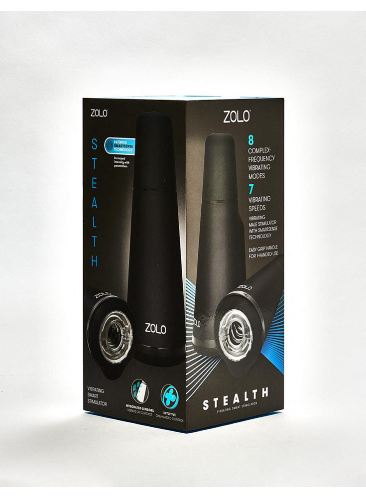 Vibrating Masturbator Stealth from Zolo side packaging